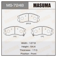 Колодки тормозные дисковые MASUMA MS-7248 32 CAK 1420577057 4560116007248