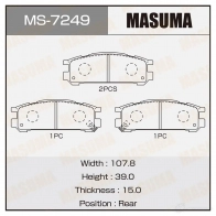 Колодки тормозные дисковые MASUMA MS-7249 1420577058 4560116007249 P 7KQQ0J