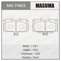 Колодки тормозные дисковые MASUMA ZW KLSR MS-7463 4560116721856 Subaru Impreza (GFC) 1 Купе 2.0 Turbo AWD 211 л.с. 1996 – 2000