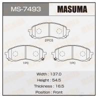 Колодки тормозные дисковые MASUMA 4560116722143 MXIVW GH 1420577090 MS-7493