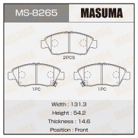 Колодки тормозные дисковые MASUMA 4560116008265 1420576991 MS-8265 ELBUHM Y