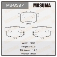 Колодки тормозные дисковые MASUMA 1420576987 MS-8397 9V6 WF 4560116721696