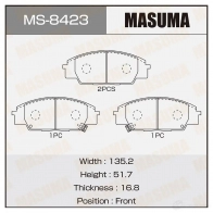 Колодки тормозные дисковые MASUMA 1420576995 NQZYZ S 4560116008423 MS-8423