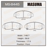 Колодки тормозные дисковые MASUMA 4560116721832 MRX 34S6 1420576996 MS-8445