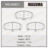 Колодки тормозные дисковые MASUMA 4560116722501 MS-8901 1420937659 QJ H77