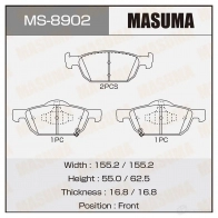 Колодки тормозные дисковые MASUMA 1420577105 GA0 L8N 4560116722518 MS-8902