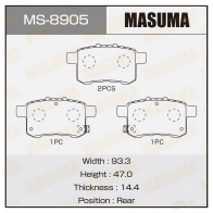Колодки тормозные дисковые MASUMA 1422881584 VYSPT9 C MS-8905 4560116723102