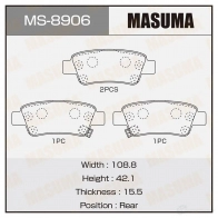 Колодки тормозные дисковые MASUMA 4560116728275 1422881583 MBYY DX MS-8906