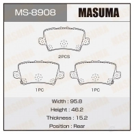 Колодки тормозные дисковые MASUMA 1420576968 B9B 8BZJ 4560116728084 MS-8908