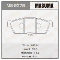 Колодки тормозные дисковые MASUMA VB9 LV MS-9378 4560116009378 1422881581