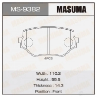 Колодки тормозные дисковые MASUMA 4560116721443 1420576980 MS-9382 BPJ VNL