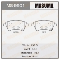 Колодки тормозные дисковые MASUMA MS-9901 H213 EN 1420939475 4560116728268