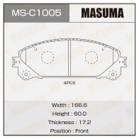 Колодки тормозные дисковые MASUMA TX42 L5 4560116723119 1420577103 MS-C1005
