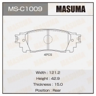Колодки тормозные дисковые MASUMA 1422881567 D4 OKN MS-C1009 4560116470525