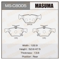 Колодки тормозные дисковые MASUMA 4560116470440 0 H9JD39 1422881561 MS-C8005A