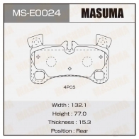 Колодки тормозные дисковые MASUMA MS-E0024 3UV9 Q 1422881708 4560116723669