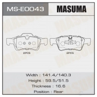 Колодки тормозные дисковые MASUMA XYA 47 1439698668 MS-E0043