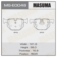 Колодки тормозные дисковые MASUMA 1422881707 5U VGDQ MS-E0048