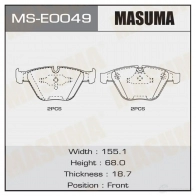Колодки тормозные дисковые MASUMA OBR1 K5F MS-E0049 1439698672