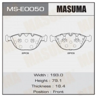 Колодки тормозные дисковые MASUMA MS-E0050 1439698673 I B1N7B