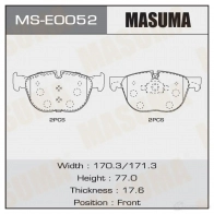 Колодки тормозные дисковые MASUMA TUNPW 17 MS-E0052 1439698675