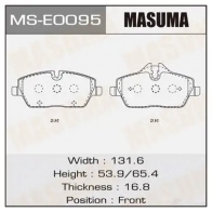 Колодки тормозные дисковые MASUMA MS-E0095 PKKL9 1A 1439698695