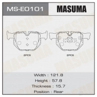Колодки тормозные дисковые MASUMA MS-E0101 1439698698 NMB4WM 1