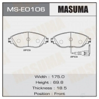 Колодки тормозные дисковые MASUMA GUI4 UL7 MS-E0106 1439698700