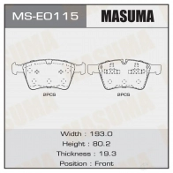 Колодки тормозные дисковые MASUMA MS-E0115 PB USF 1439698702