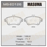 Колодки тормозные дисковые MASUMA 1439698706 QST4 7 MS-E0126