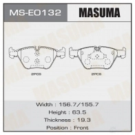 Колодки тормозные дисковые MASUMA 1439698707 OHW WA MS-E0132