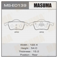 Колодки тормозные дисковые MASUMA 1439698710 9 NSY2C MS-E0139