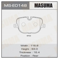 Колодки тормозные дисковые MASUMA MS-E0148 OHL WQGY 1439698715