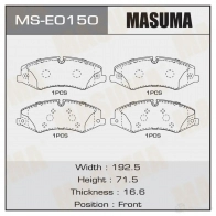 Колодки тормозные дисковые MASUMA MS-E0150 1439698716 ROV M7K