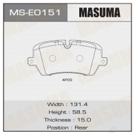 Колодки тормозные дисковые MASUMA 1439698717 0KV5 AZ MS-E0151