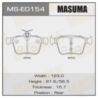 Колодки тормозные дисковые MASUMA 33R 05 MS-E0154 1439698718