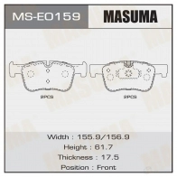 Колодки тормозные дисковые MASUMA S0 UR36 1439698720 MS-E0159