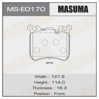 Колодки тормозные дисковые MASUMA MS-E0170 EVQ4 K 1439698725