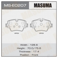 Колодки тормозные дисковые MASUMA MS-E0207 8MR0T 1O 1439698730