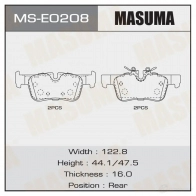 Колодки тормозные дисковые MASUMA MS-E0208 1439698731 T1B FUX