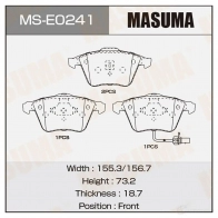 Колодки тормозные дисковые MASUMA MS-E0241 Volkswagen Golf 5 (1K1) Хэтчбек 2.0 TDI 170 л.с. 2005 – 2008 4NVZ2 3