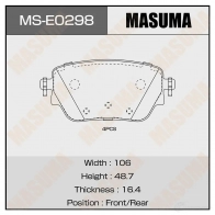 Колодки тормозные дисковые MASUMA MS-E0298 1439698739 M S6WU