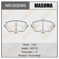 Колодки тормозные дисковые MASUMA 9 DP9R 1439698740 MS-E0299