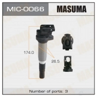 Катушка зажигания MASUMA 1422887556 UX69 7 MIC-0066