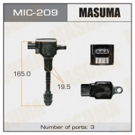 Катушка зажигания MASUMA W7 DA3 1420577697 MIC-209