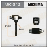 Катушка зажигания MASUMA 1422887617 EM DUG MIC-212