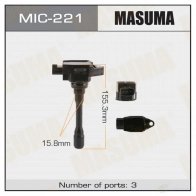 Катушка зажигания MASUMA JRV 98 1439698334 MIC-221