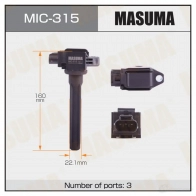 Катушка зажигания MASUMA 1439698336 MIC-315 T7KQ2L C