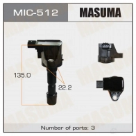 Катушка зажигания MASUMA 1422887622 TK1TRH T MIC-512