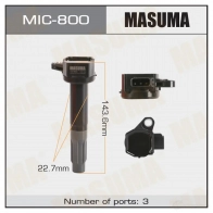 Катушка зажигания MASUMA A7K PV 1439698341 MIC-800
